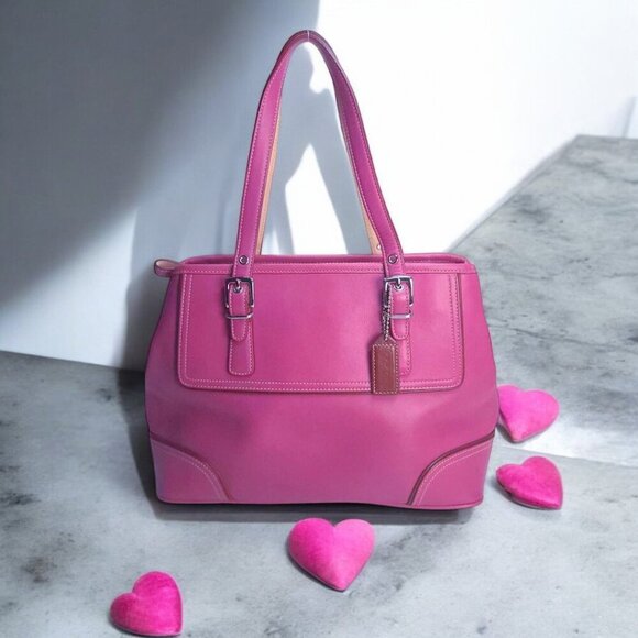 Coach Handbags - COACH Hamptons Vintage Satchel in Barbie Pink Y2K